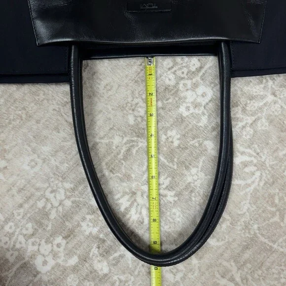 Tumi Large Tote Bag Leather/ Nylon Travel Voyaguer Everyday Shoulder Straps - Picture 11 of 13